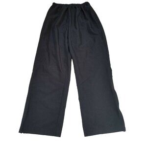 Roche Womens Large Solid Black High Rise Zipper Leg Pants Pull On Casual USA